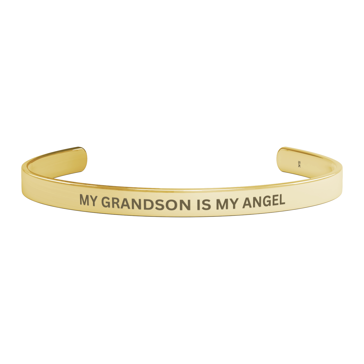 Cuff_Bracelet_-_MY_GRANDSON_IS_MY_ANGEL_Gold_Transparent_01_Mockup.png